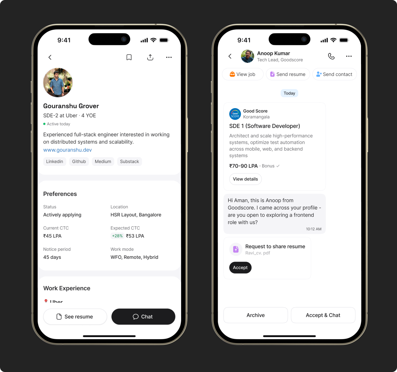 The full picture before the first message. Status, comp, notice, mode.