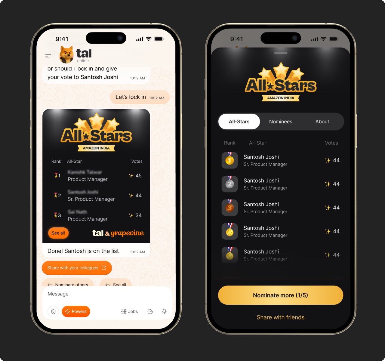 Leaderboard, nominations, and what makes someone an All Star.