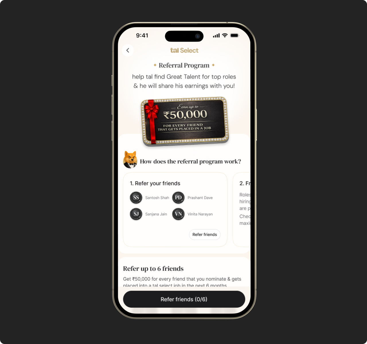 Track your pride, see rewards, nominate up to 6 friends.